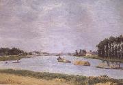 Francisco Oller y Cestero Banks of the Seine (mk06) oil painting picture wholesale